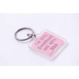 Swibco, Sarcastic, Keychain, Pink, Humorous, Vintage Accessory, ~ 251013-WH 1374